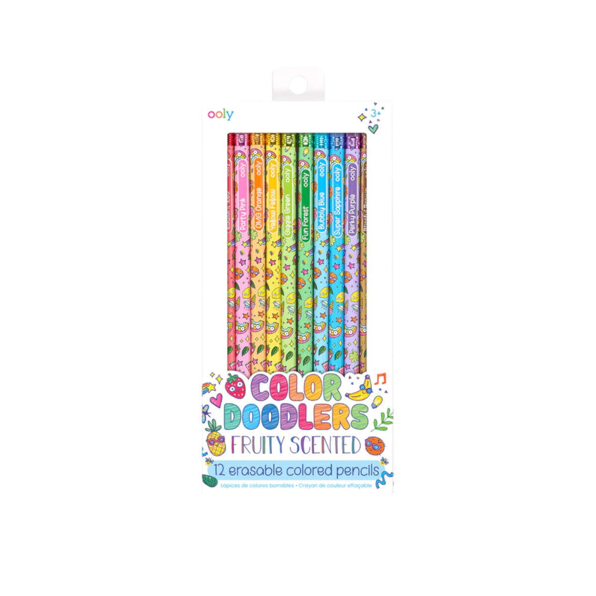 Ooly Color Doodlers Fruity Scented Erasable Colored Pencils