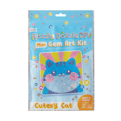 Ooly Mini Razzle Dazzle DIY Gem Art Kit - Cutesy Cat