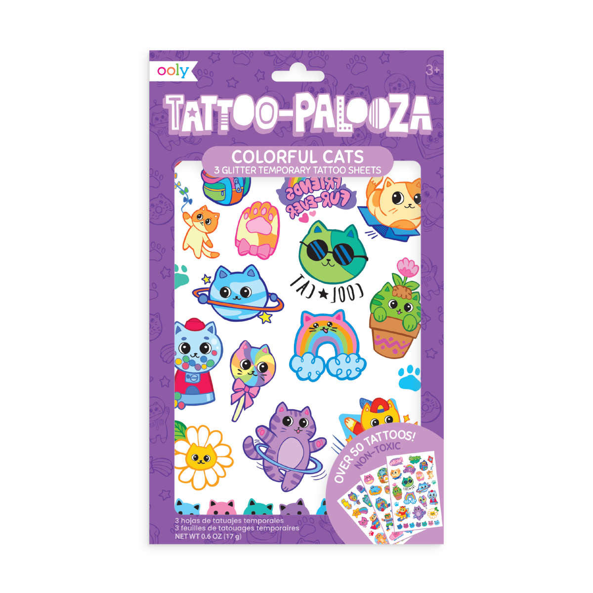 Ooly Tattoo Palooza Colorful Cats