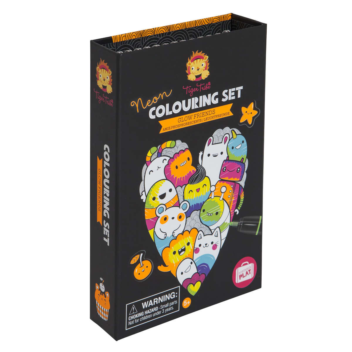 Schylling Tiger Tribe Glow Friends Neon Color Set