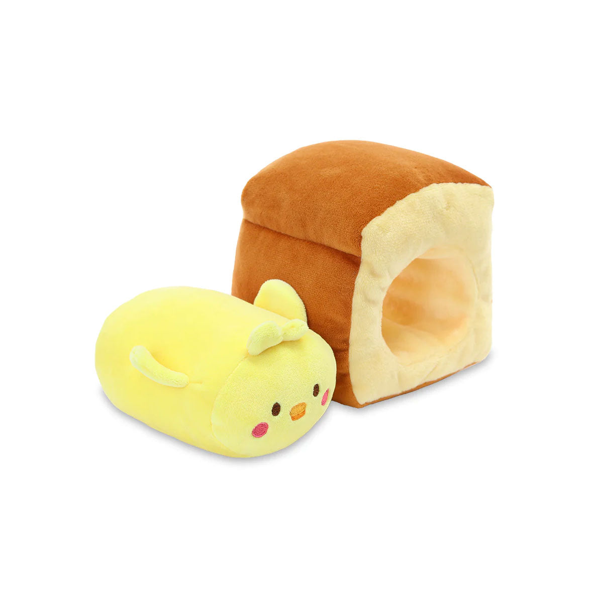 Anirollz Small Baked Goods 6” Blanket Plush - Chickiroll in loaf of bread