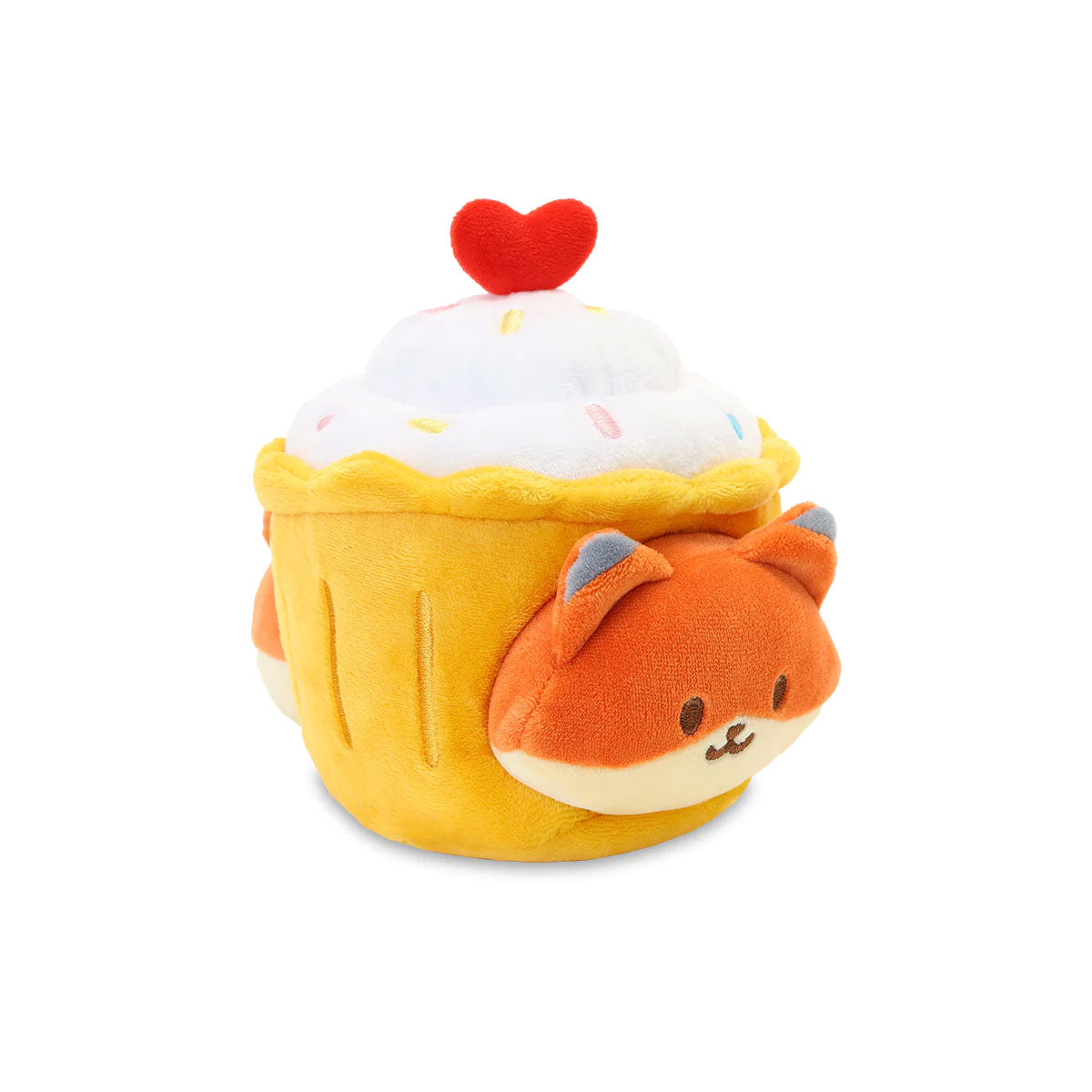 Anirollz Small Baked Goods 6” Blanket Plush - Foxiroll in cupcake