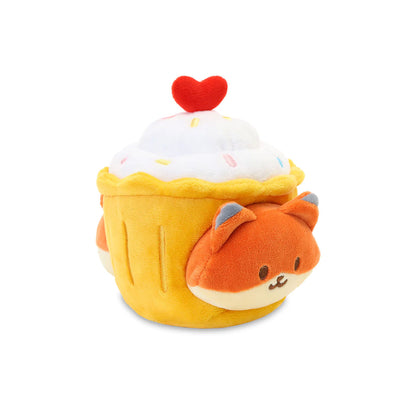 Anirollz Small Baked Goods 6” Blanket Plush - Foxiroll in cupcake