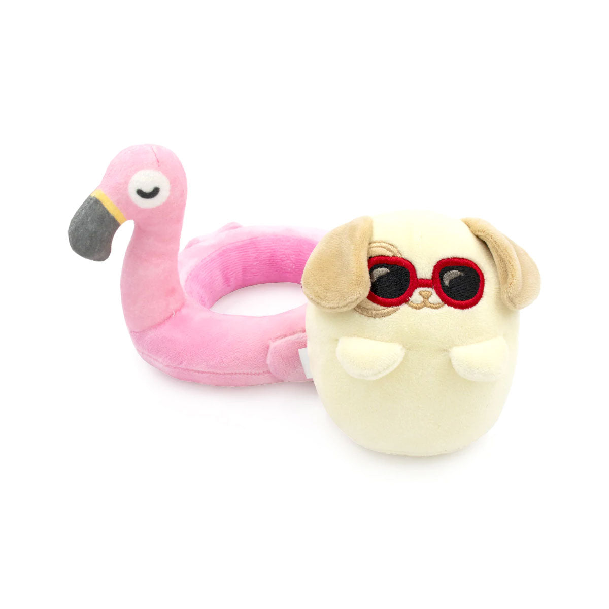 Puppiroll & Flamingo Anirollz Floaties 6” Plush