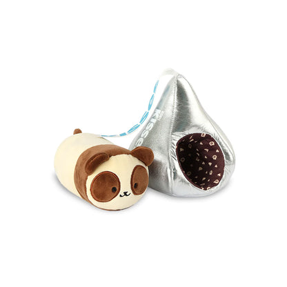 Anirollz Hershey Kisses 6” Blanket Plush Pandaroll Milk Chocolate Silver Wrapper
