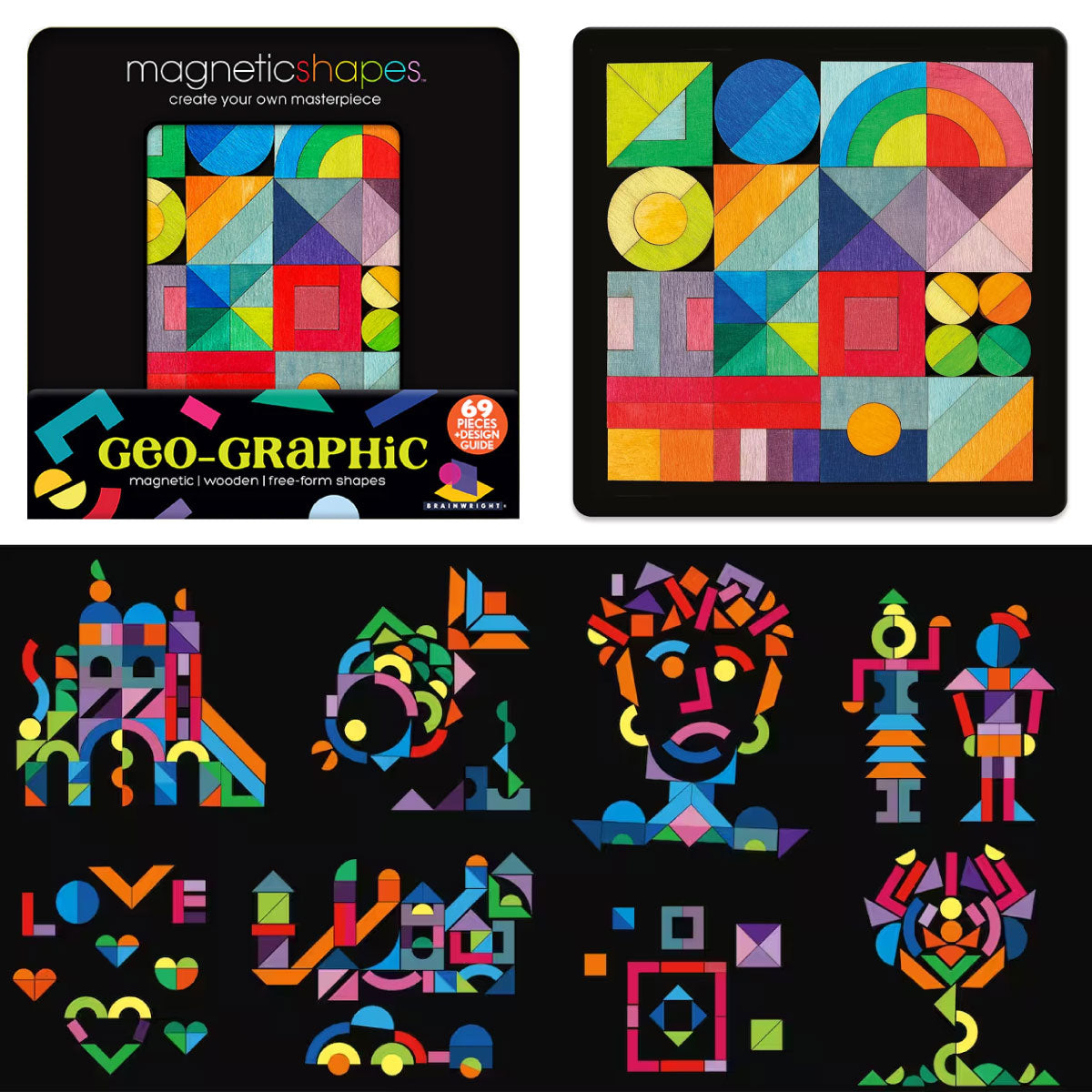Brainwright Geo-Graphic Magnetic Shapes Tin