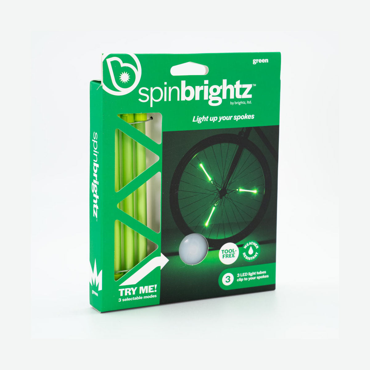 Spin Brightz Solid Color Spoke Lights - Green