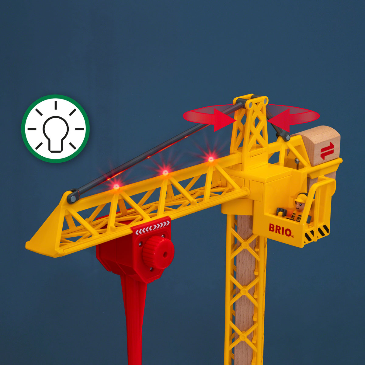 Brio World Light Up Construction Crane