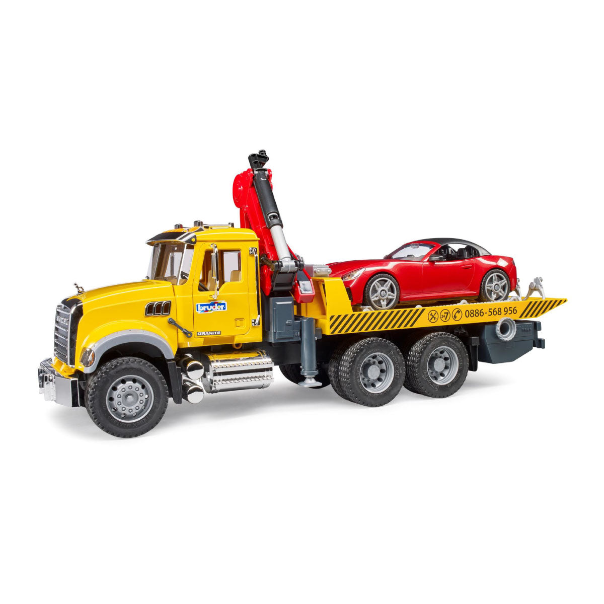 Bruder MACK Granite Tow Truck with Roadster