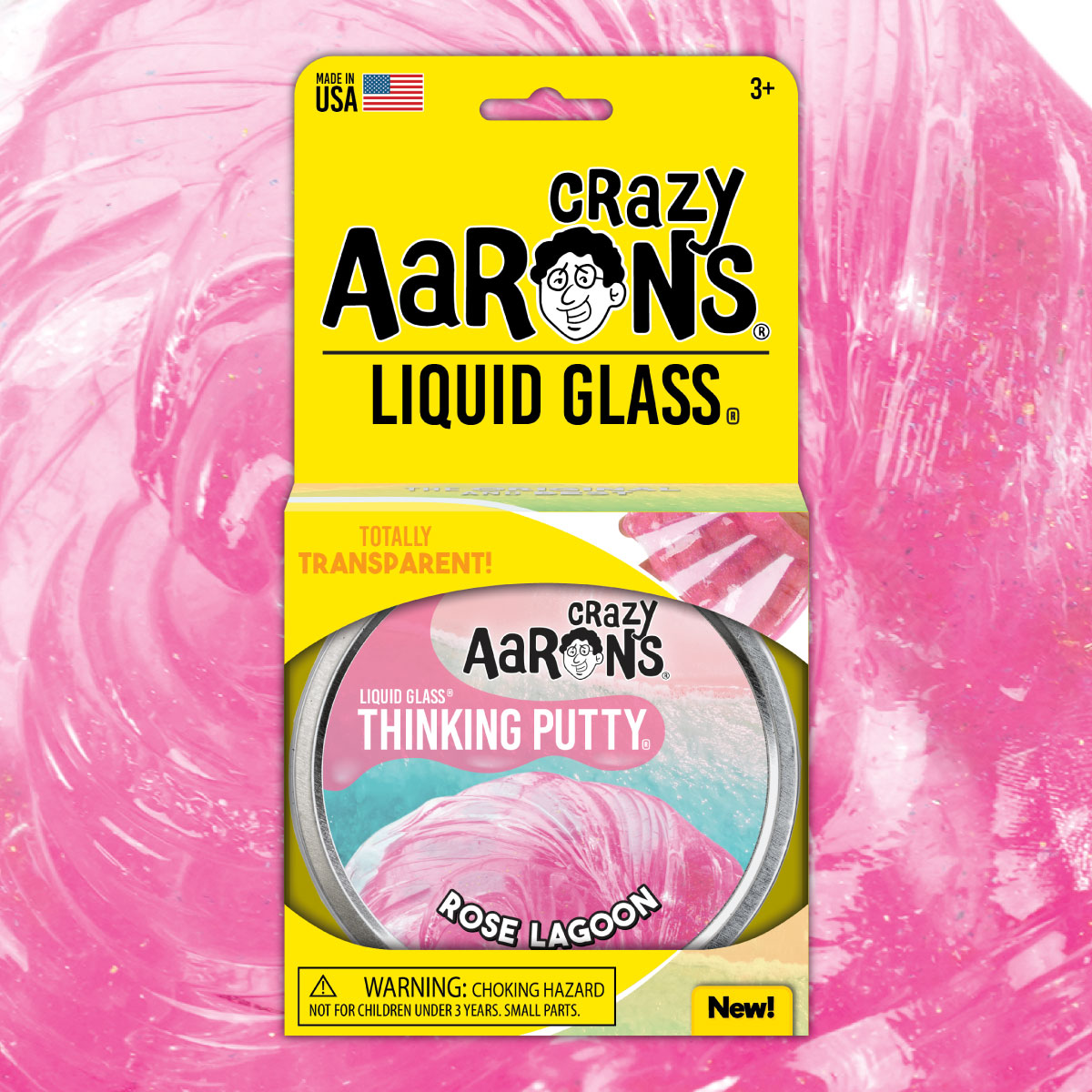 Crazy Aaron's Thinking Putty Liquid Glass Rose Lagoon