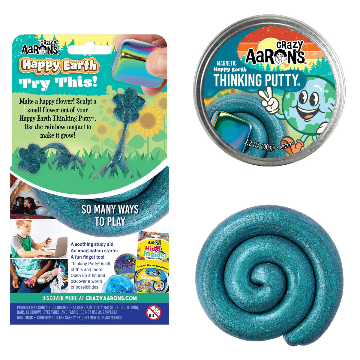 Crazy Aaron's Happy Earth Magnetic Storm Thinking Putty