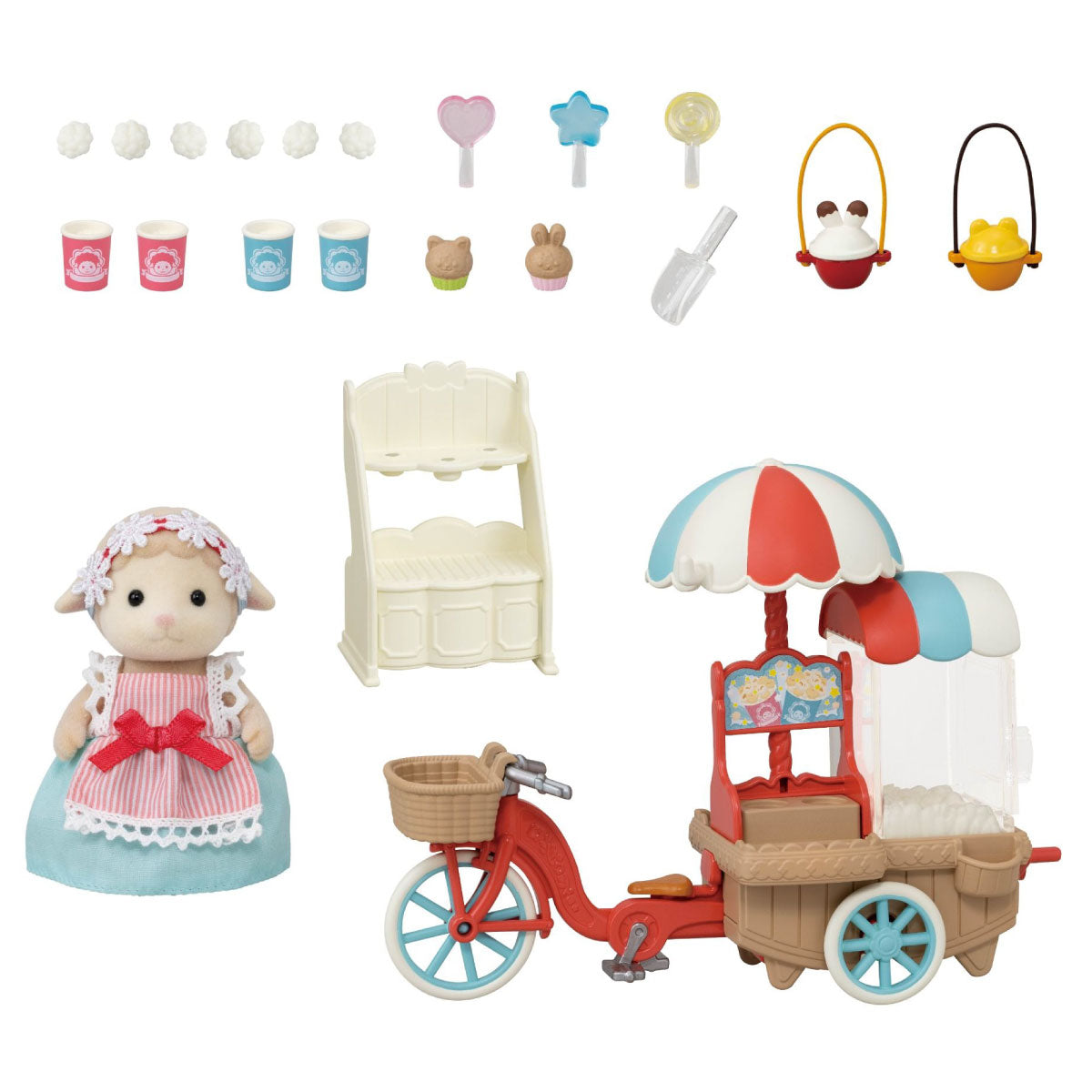 Calico Critters Popcorn Delivery Trike