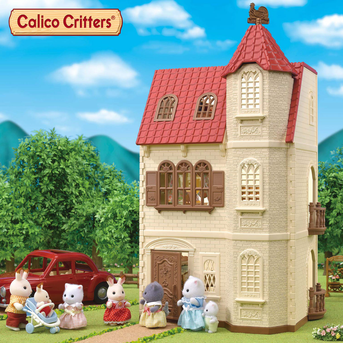 Calico Critters Red Roof Tower Home