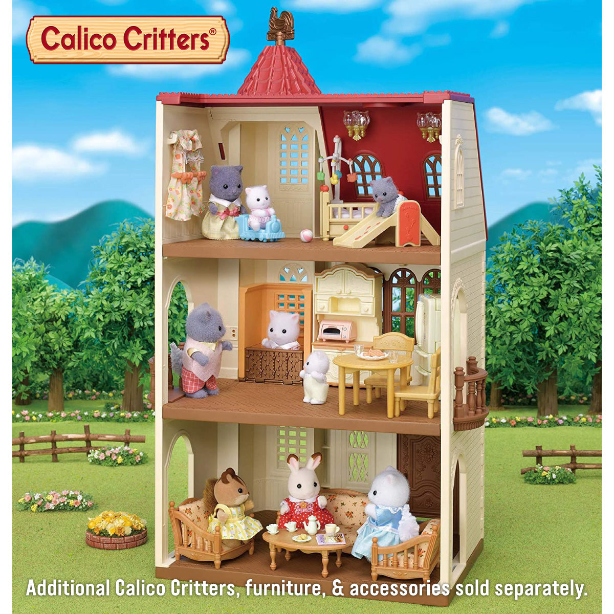 Calico Critters Red Roof Tower Home