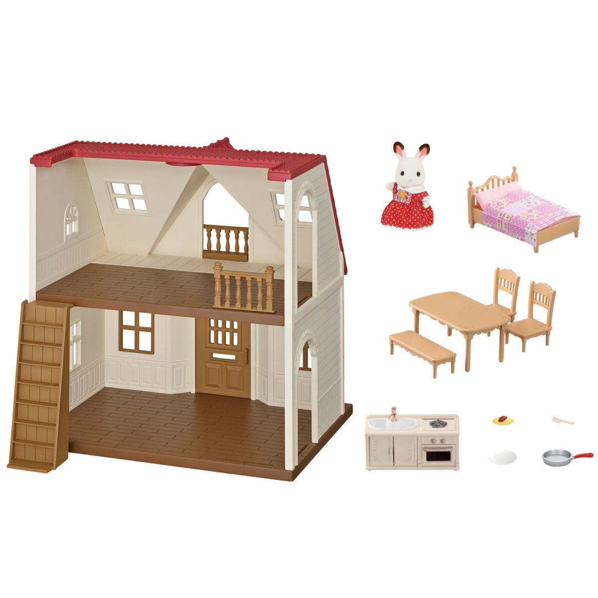 Calico Critters Red Roof Cozy Cottage Starter Home