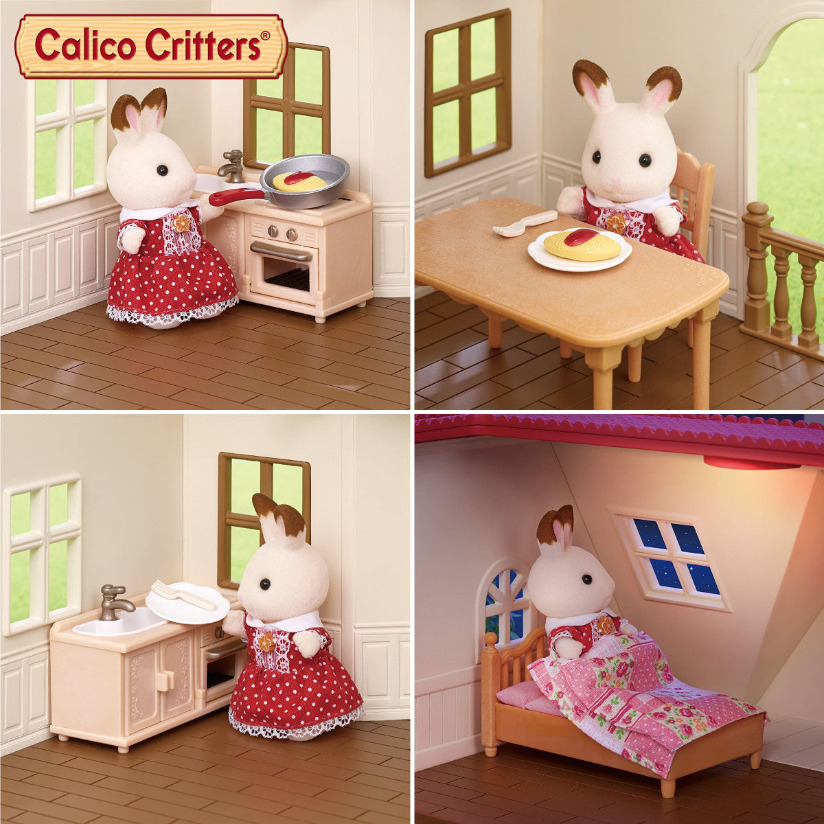 Calico Critters Red Roof Cozy Cottage Starter Home