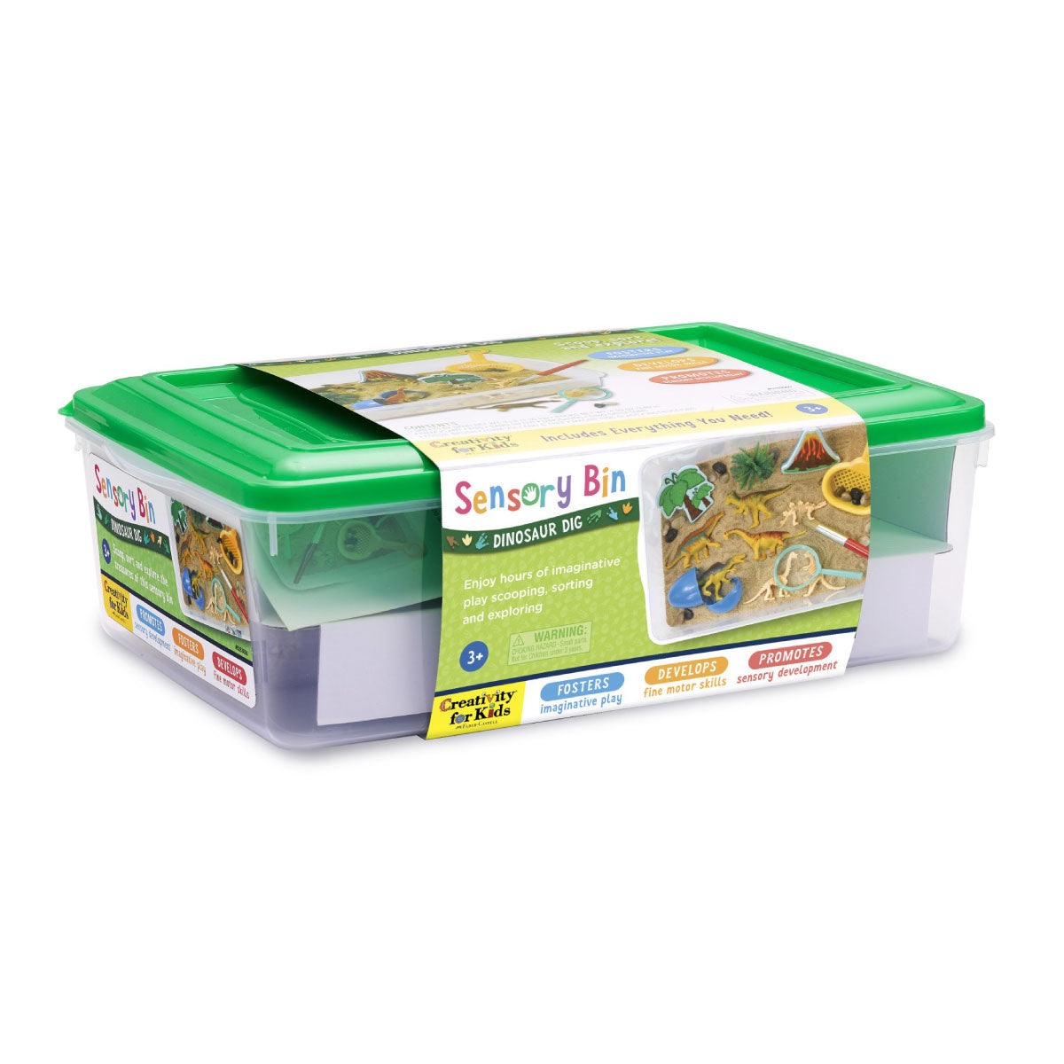 Sensory Bin Dinosaur Dig from Creativity for Kids