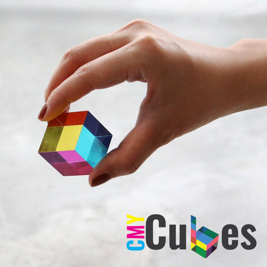 CMY Cubes Square Block