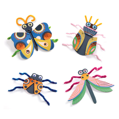 Djeco Fuzzy Bugs 3D Collage Kit