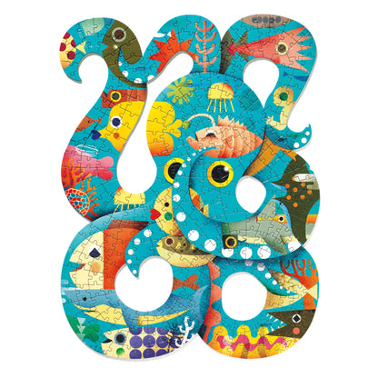 Djeco Puzz’Art - Octopus 350pc Shaped Jigsaw Puzzle