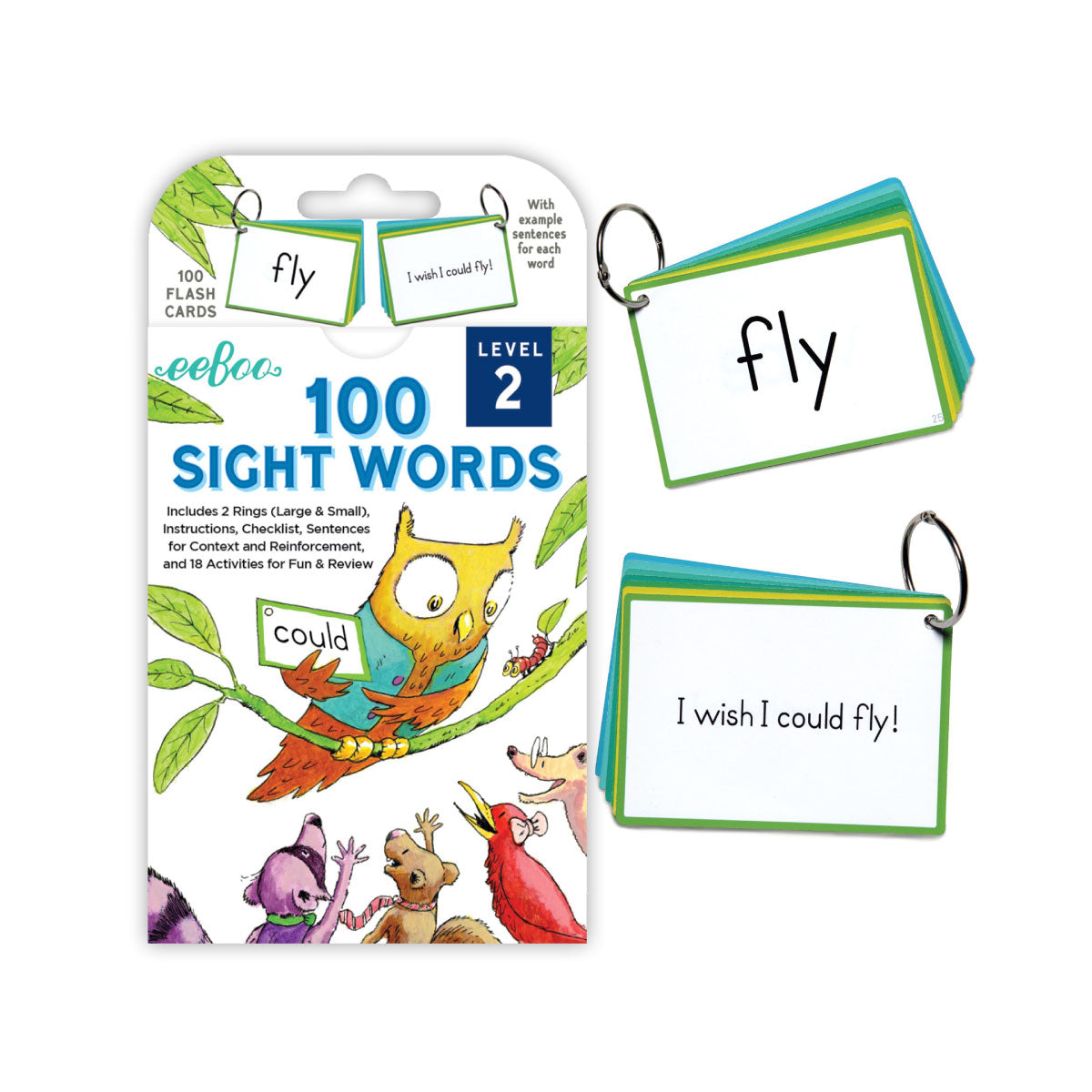 100 Sight Words Level 2 Flash Cards from eeBoo