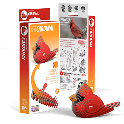 Eugy Cardinal 3-D Cardboard Model Kit