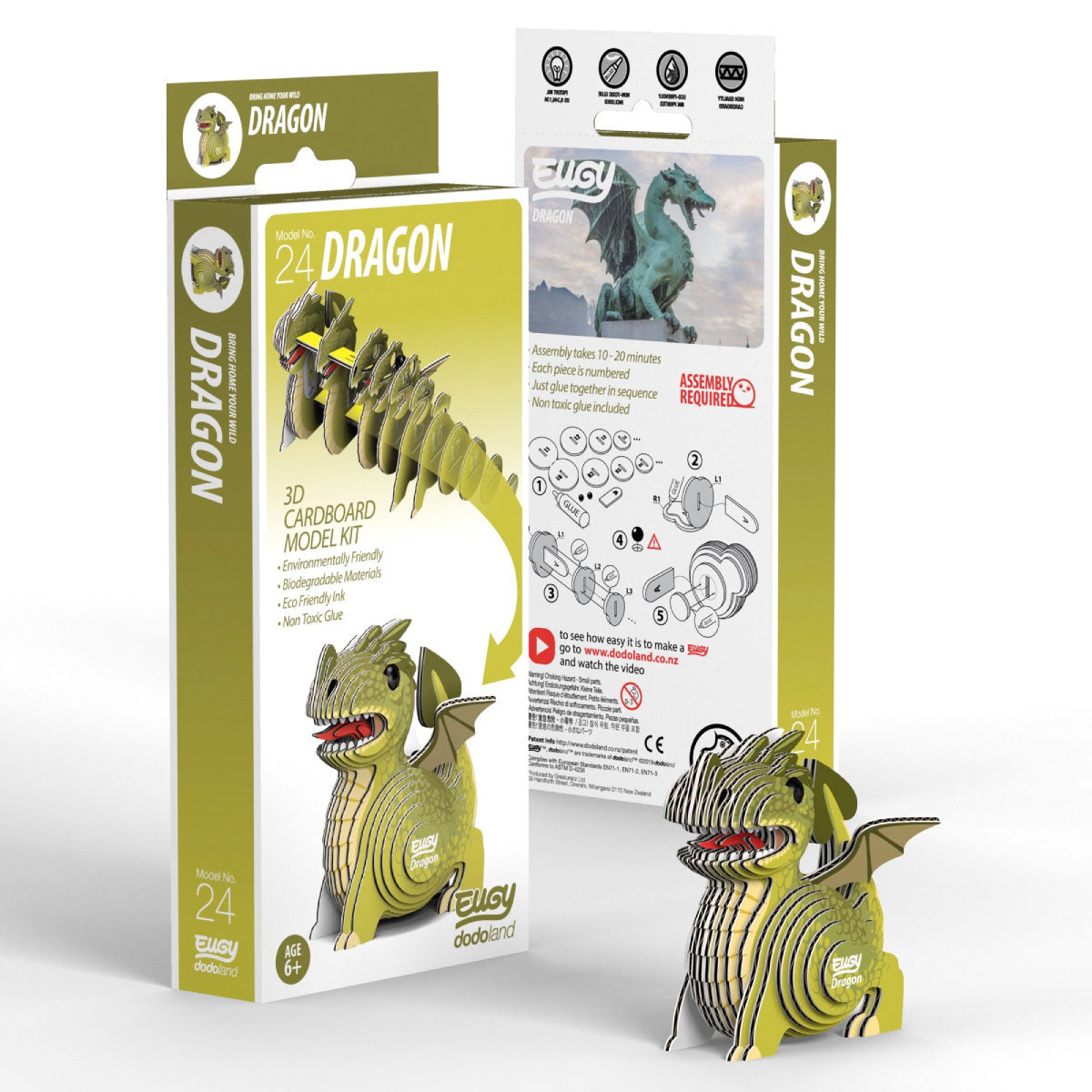 Eugy Dragon 3-D Cardboard Model Kit