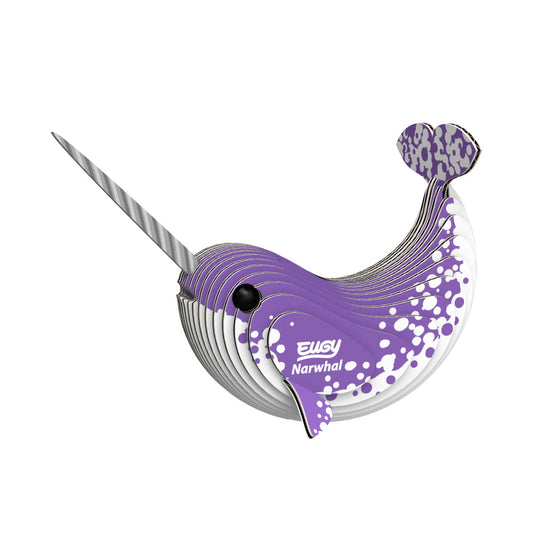 Eugy Narwhal 3-D Cardboard Model Kit