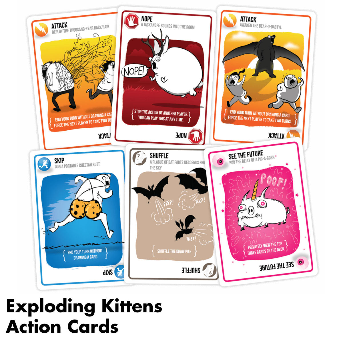 Exploding Kittens Card Game Action Cards