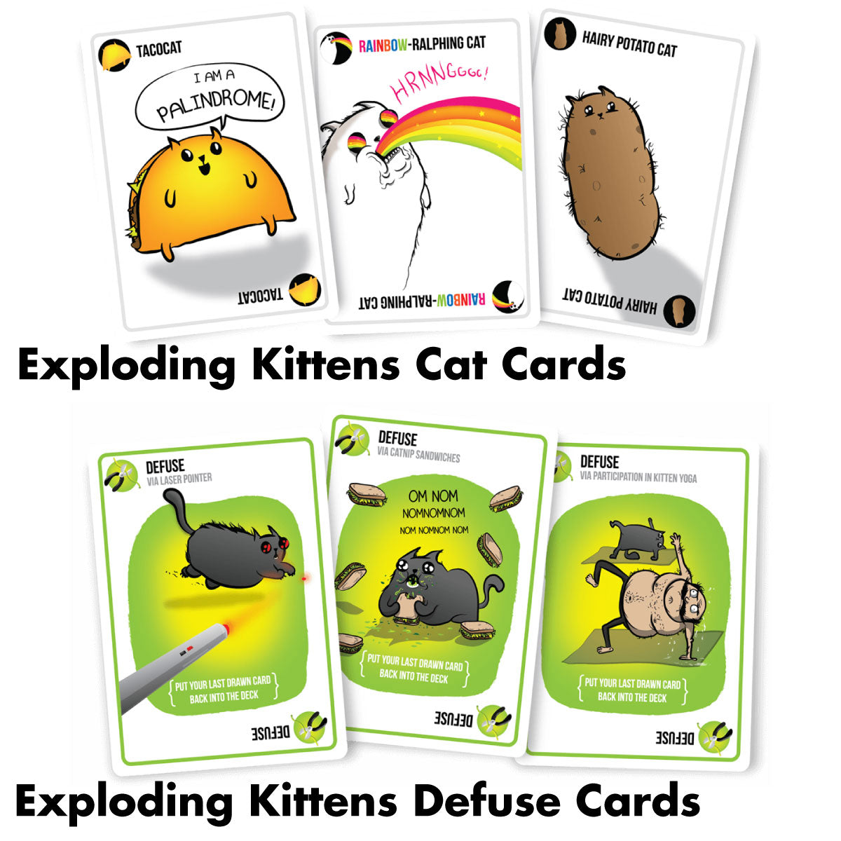 Exploding Kittens Card Game Cat Cards & Defuse Cards