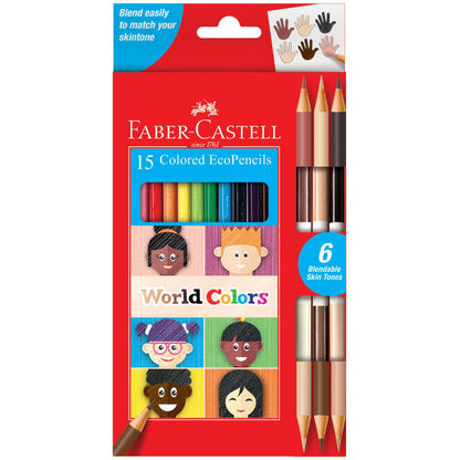 Faber-Castell World Colors EcoPencils Colored Pencils 15 ct