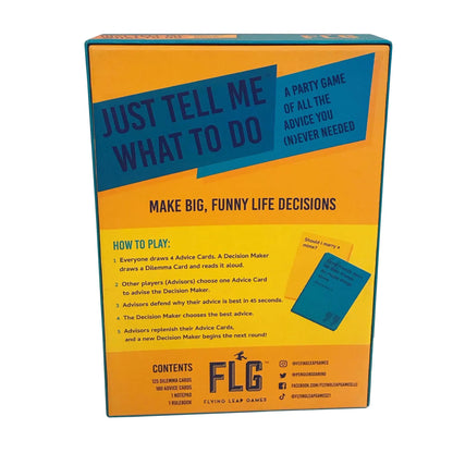 Just Tell Me What To Do Party Game from Flying Leap Games