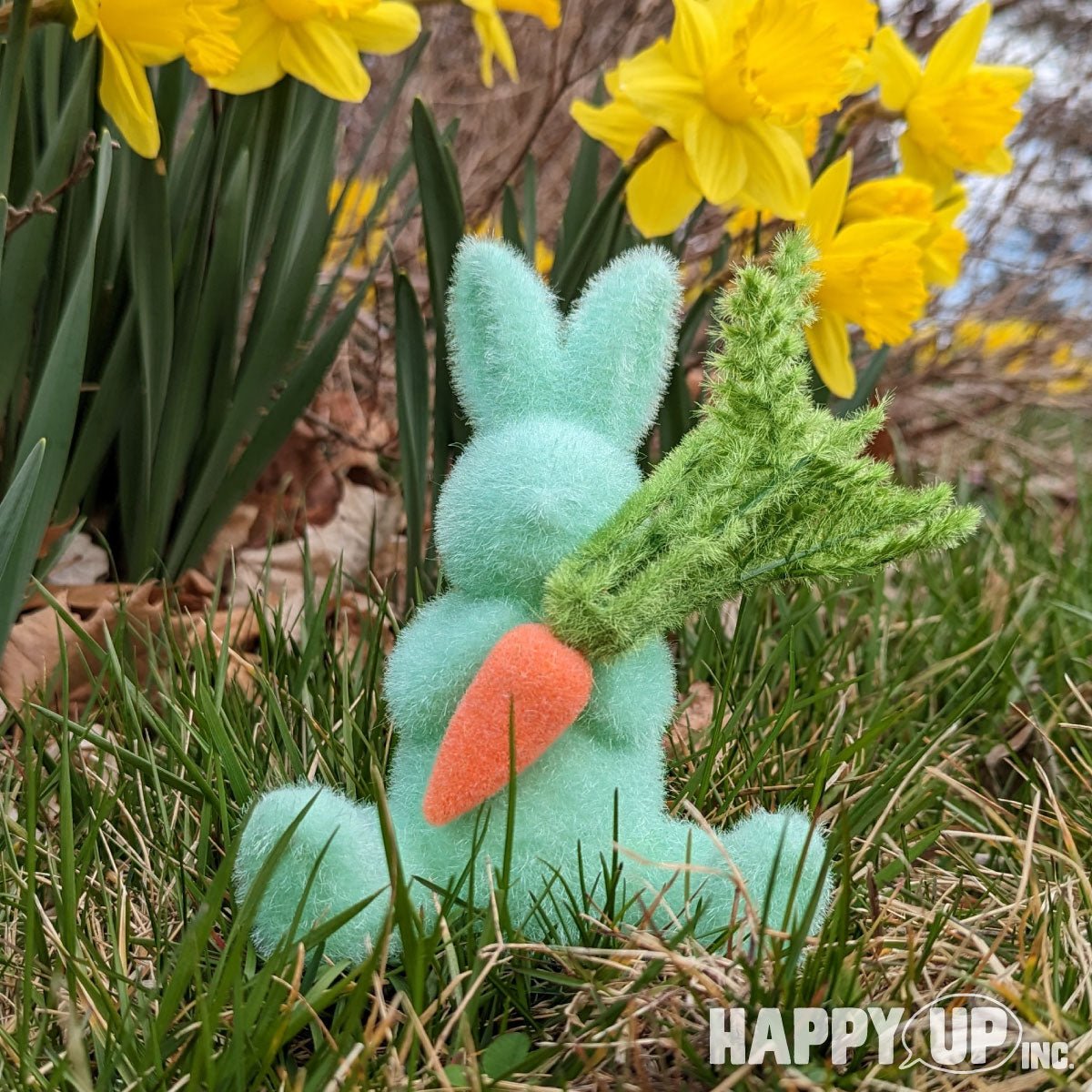 Flocked Bunny with Carrot