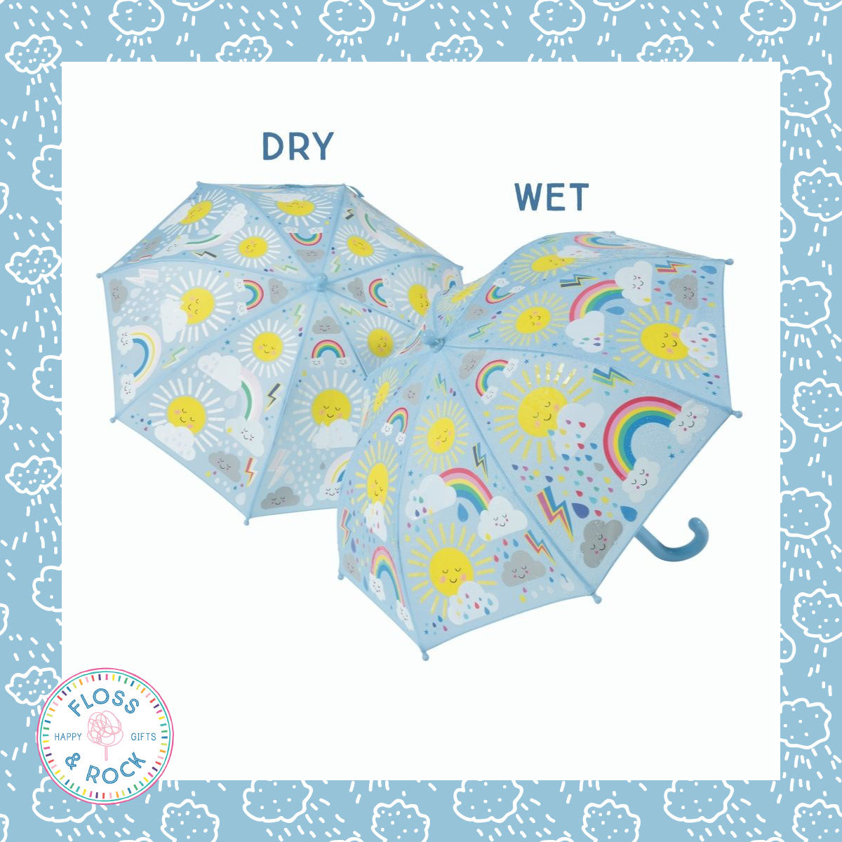 Floss & Rock Color Changing Umbrella - Sun and Clouds