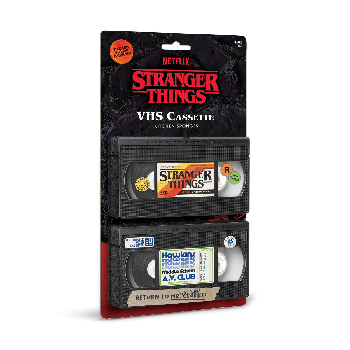 Fred Stranger Things VHS Cassettes Dish Sponges