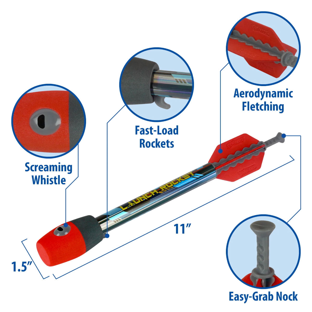 Funwares Launch Rocket Extra Rockets - Set of 4