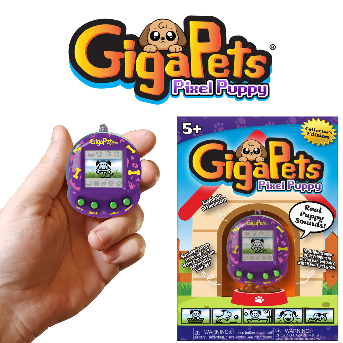 GigaPets Electronic Pets Collector's Edition - Pixel Puppy