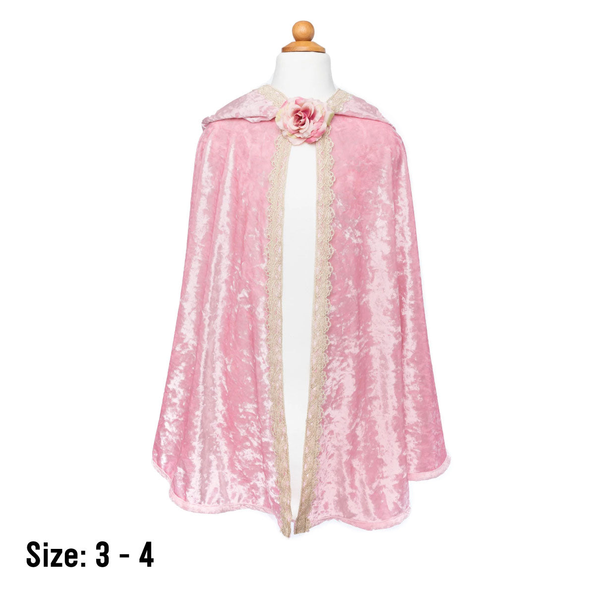 Deluxe Pink Princess Cape Size 3-4