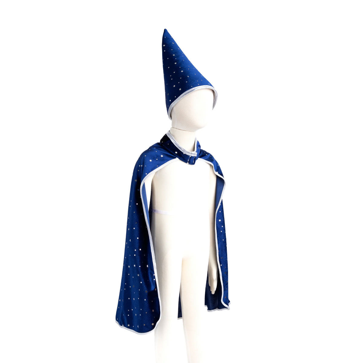 Blue Sparkle Wizard Cape & Hat Set