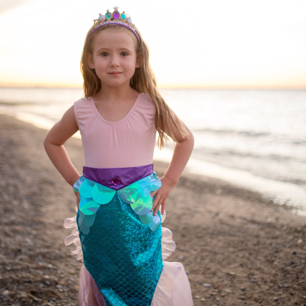 Mermaid Glimmer Skirts with Headband from Great Pretenders
