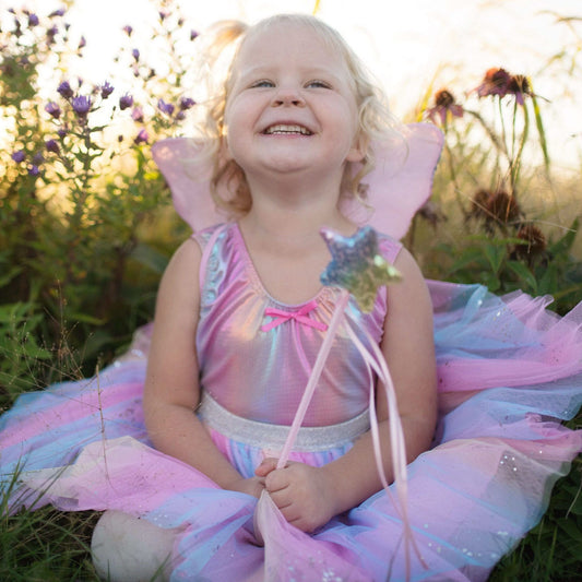 Rainbow Sequins Skirt, Wings and Wand Set from Great Pretenders