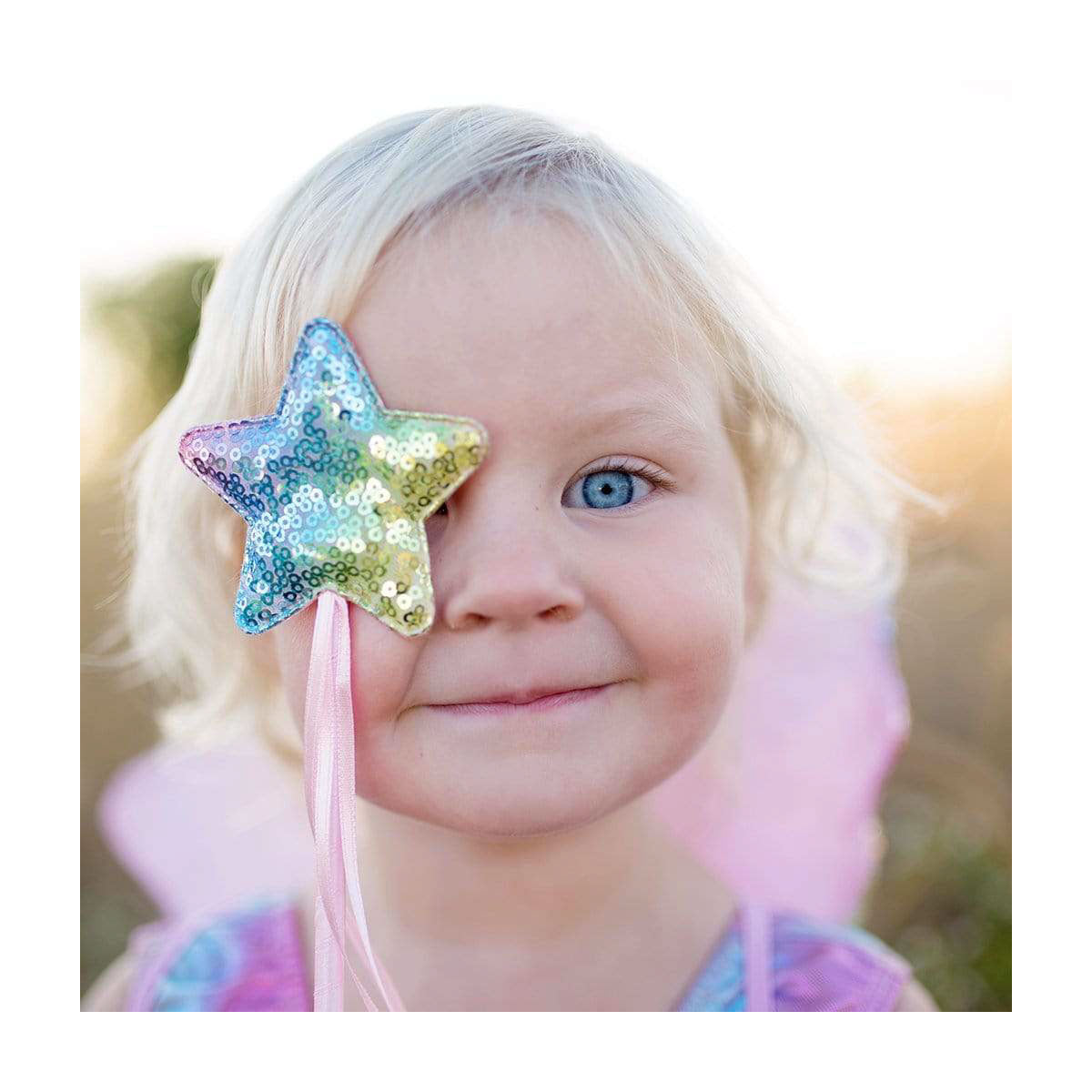 Rainbow Sequins Skirt, Wings and Wand Set from Great Pretenders