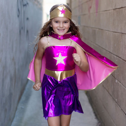 Great Pretenders Superhero Star Dress, Cape, & Headpiece
