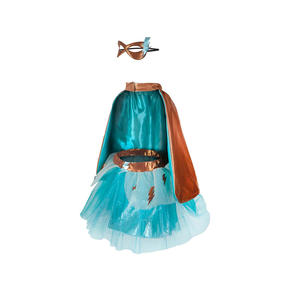 Super Duper Tutu with Cape & Mask - Copper/Teal from Great Pretenders