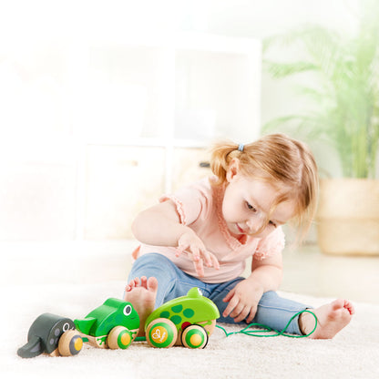 Hape Pull Along  Frog Family