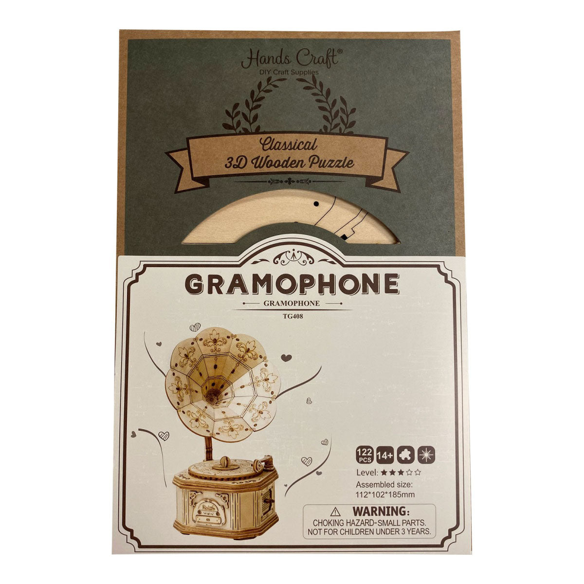Hands Craft 3-D Gramophone Wooden Puzzle