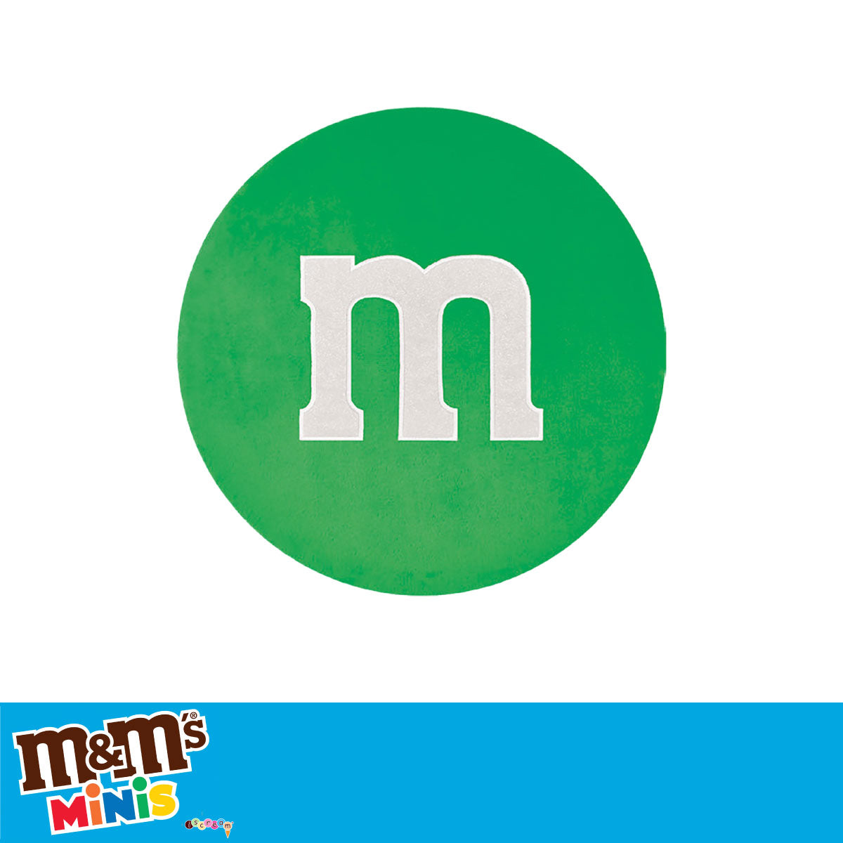 Green M & M Candy Fleece and Glitter Plush - Mini