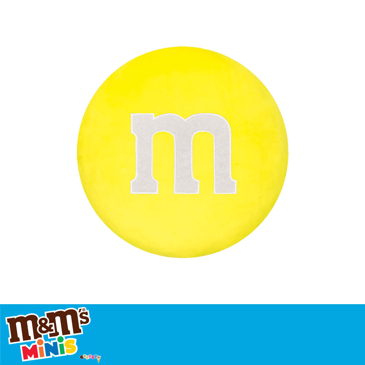 Yellow M & M Candy Fleece and Glitter Plush - Mini
