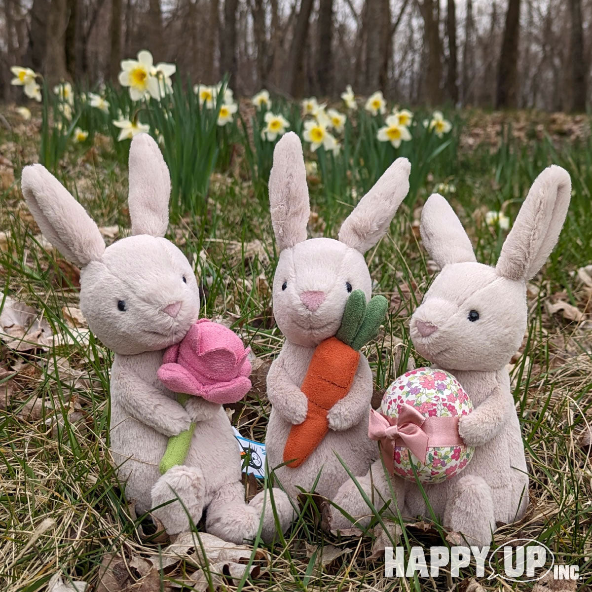 Jellycat Bonnie Bunnies with Peony, Carrot, and Egg