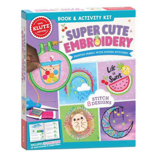 Klutz Super Cute Embroidery Book & Activity Kit